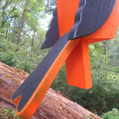 BirdhouseBALTIMORE ORIOLE BIRDHOUSE - Black & Orange Post Mount HousebirdbirdhouseSaving Shepherd