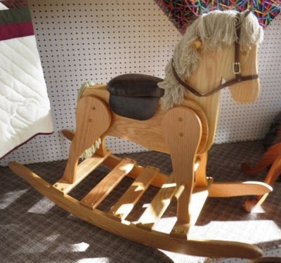 Wooden & Handcrafted ToysLARGE ROCKING HOBBY HORSE - Solid Oak in 5 Finishes Amish Handmade USAchildrenchildren furnitureSaving Shepherd