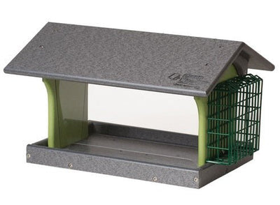 Bird FeederSEED & SUET FEEDER - 4 Season Covered Combo with Screen Floorbirdbird feederSaving Shepherd