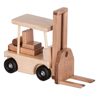 Wood ToyTRACTOR TRAILER & FORK LIFT SET - Amish Handmade Wood Toy Skid TruckAmishchildrenSaving Shepherd