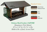 Bird Feeder2 SUET & SEED FEEDER - 4 Season Covered Combo with Screen Floorbirdbird feederSaving Shepherd