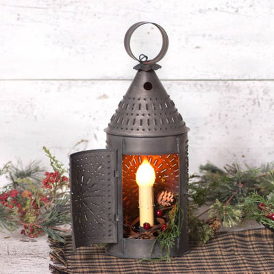 Country Lighting15" Revere Lantern with Chisel Design in Kettle Black Finishaccent lightaccent lightingSaving Shepherd