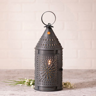Country Lighting15" Revere Lantern with Chisel Design in Kettle Black Finishaccent lightaccent lightingSaving Shepherd