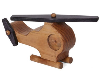 Wooden & Handcrafted ToysHELICOPTER WOOD TOY - Handmade Chopper with 2 Working PropellerschildrenchildrensSaving Shepherd
