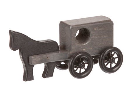 Wooden & Handcrafted ToysAMISH HORSE & BUGGY - Handmade Wood Toy USAAmishchildrenchildrensBlack & GreySmallSaving Shepherd