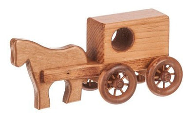 Wooden & Handcrafted ToysAMISH HORSE & BUGGY - Handmade Wood Toy USAAmishchildrenchildrensHarvestSmallSaving Shepherd
