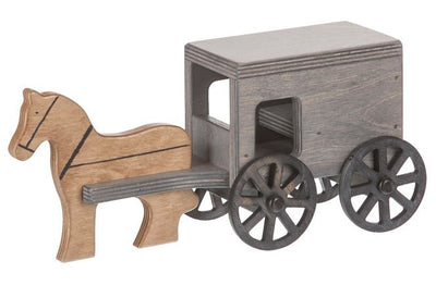 Wooden & Handcrafted ToysAMISH HORSE & BUGGY - Handmade Wood Toy USAAmishchildrenchildrensBlack & GreyLargeSaving Shepherd