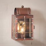 WALL LANTERN LIGHT Antique Copper Handcrafted Outdoor Colonial Sconce