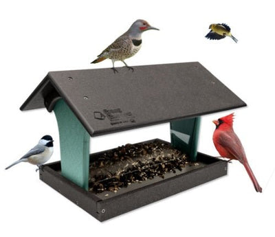 Bird FeederLARGE BIRD HOPPER - 4 Season Covered Feeder with Screen Floorbirdbird feederSaving Shepherd