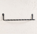 Wrought Iron16" TWISTED WROUGHT IRON TOWEL BAR Primitive USA Amish BlacksmithaccessoriesaccessorySaving Shepherd