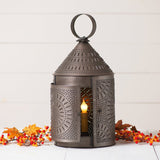 Country LightingLarge Fireside Colonial Lantern with Chisel Pattern in Kettle Black Finishaccent lightaccent lightingSaving Shepherd
