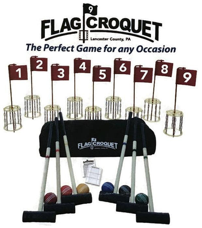 CroquetFLAG CROQUET SET - 6 Player Unique Disc Golf Lawn Game USAamish croquetcroquetofficial croquetSaving Shepherd
