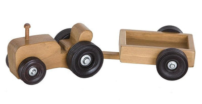 Wooden & Handcrafted ToysFARM TRACTOR with GARDEN CART - Handmade USA Wood ToyAmishboySaving Shepherd