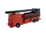 Wooden & Handcrafted ToysLARGE RED FIRE ENGINE - Handmade Working Ladder Rescue TruckAmishchildrenSaving Shepherd