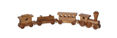 Wooden & Handcrafted Toys2' TOY TRAIN - Engine Passenger Oil Cars and Caboose Handmade Wood Toy USAAmericaAmishSaving Shepherd