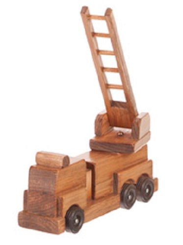 Wooden & Handcrafted ToysFIRE ENGINE LADDER TRUCK - First Responder Wood Toy USA MadeAmishchildrenSaving Shepherd