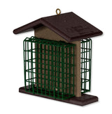 Bird FeederDOUBLE SUET FEEDER - 4 Season All Weather Hanging Dual Cake HolderAmishbirdSaving Shepherd