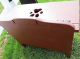 Handcrafted for PetsPET TOY BOX Handmade Dog Cat Wood Storage Chest w Bone Paw Print Custom FinishanimalboxSaving Shepherd