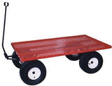 Wheelbarrows, Carts & WagonsAMISH STEEL BED WAGON Red Utility Pull Cart USAactiveadjustableSaving Shepherd