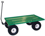 Wheelbarrows, Carts & WagonsAMISH STEEL BED WAGON Green Utility Pull Cart USAactiveadjustableair24x48Saving Shepherd