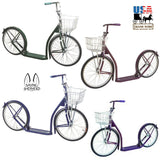 20" ADULT SCOOTER - Genuine Amish with Basket Handbrake & Racing Wheels in 12 Colors!