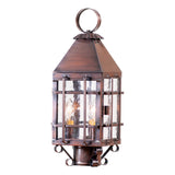 BARN OUTDOOR POST LIGHT - Solid Antique Copper with 3 Bulbs
