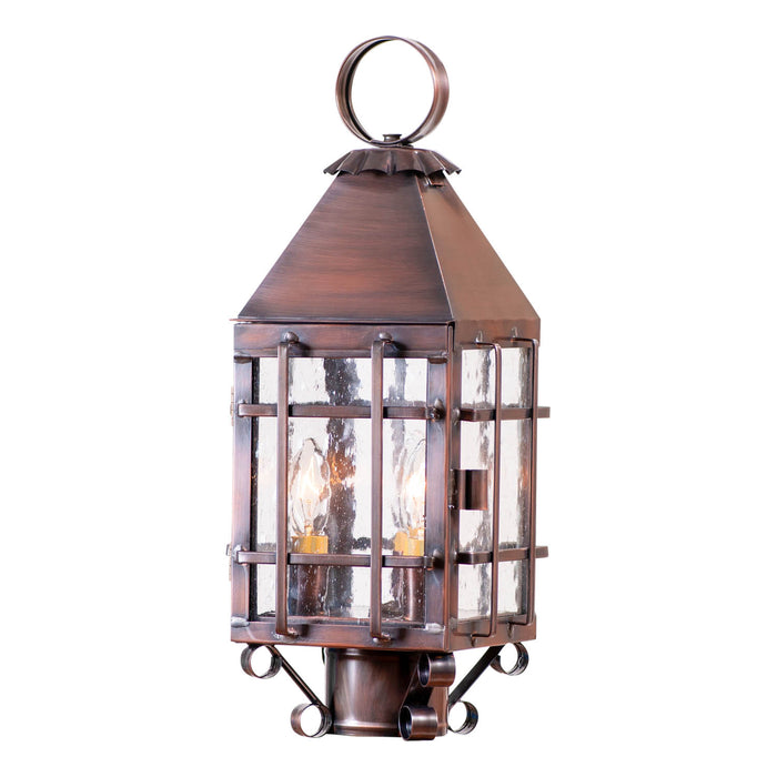 BARN OUTDOOR POST LIGHT - Solid Antique Copper with 3 Bulbs