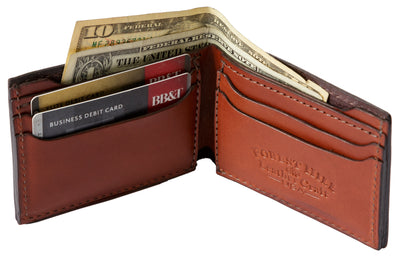 Wallets & Money ClipsBI-FOLD WALLET - Stitched Bridle Leather with 4 Card Slotsgenuine leatherleatherSaving Shepherd