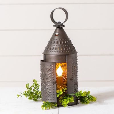 Country Lighting15" Revere Lantern with Chisel Design in Kettle Black Finishaccent lightaccent lightingSaving Shepherd