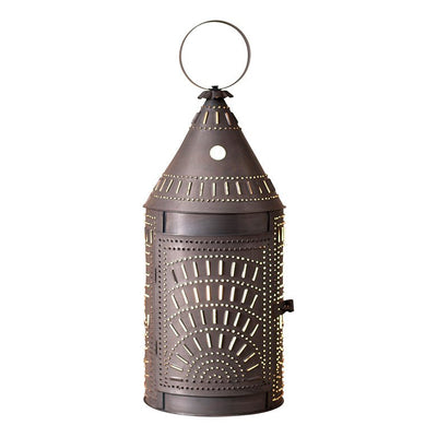 Country LightingPUNCHED TIN LANTERN TABLE LAMP Handcrafted 27" Blacksmith's Light with Chisel PatternlanternlightSaving Shepherd