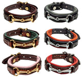 Handtooled LeatherPADDED LEATHER HORSE BRACELET - 6 Colors with Equestrian Snaffle Bit & BuckleAmishbraceletSaving Shepherd