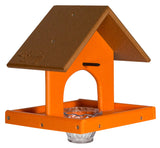 ORIOLE BIRD FEEDER with Tray, Jelly Jar & Orange Spike - Custom Poly Colors USA