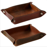 Desk OrganizersPREMIUM LEATHER VALET TRAY - Amish Handmade Catch-Allleatherleather bagSaving Shepherd