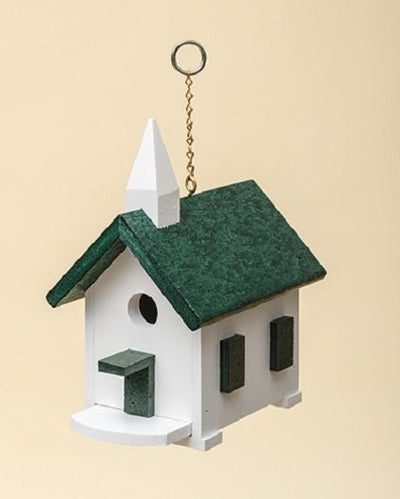 Bird HouseCOUNTRY CHURCH BIRD HOUSE - Weatherproof Poly Wren Chapel in 10 Colorsbirdbird houseSaving Shepherd