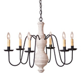 Chandeliers & Ceiling Fixtures"CHESTERFIELD" CHANDELIER - 6 Arm Woodspun Fixture in 5 Textured Finishesceiling lightChandelierSaving Shepherd