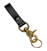 Key ChainTRIGGER CLIP LEATHER KEYCHAIN - Solid Brass or Stainless Steel Key RingbrassclipSaving Shepherd