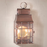 Country LightingLANTERN WALL LIGHT Antique Copper with Seedy Glass Colonial Outdoor Lampbar'barsCandleSaving Shepherd