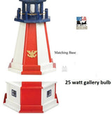 LighthouseOLD GLORY FLAG LIGHTHOUSE - Red White & Blue Stars & Stripes Working LightAmericalighthousePatriotic2 FeetYes (Lighthouse + Base + Revolving gallery bulb + Interior LightingWoodSaving ShepherdSaving Shepherd