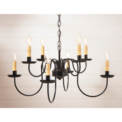 Country Lighting2 TIER 8 Arm CHANDELIER Handcrafted Iron Primitive Country Light USAcandelabracandleSaving Shepherd