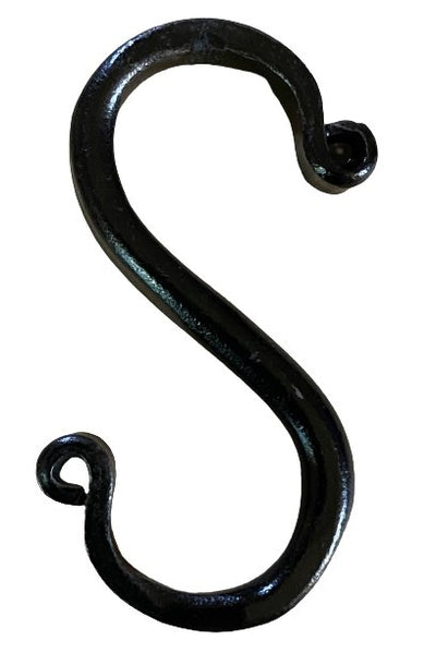 Norman Beiler Metalcraft6 Wrought Iron S Hooks - 3" Hand Forged with Scrolls (Set of Six)blacksmithironSaving Shepherd