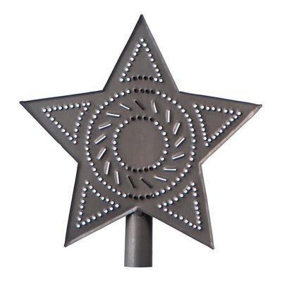 Country LightingCHRISTMAS TREE STAR - Handcrafted Punched Topper in Rustic & Blackened TinChristmaschristmas starSaving Shepherd