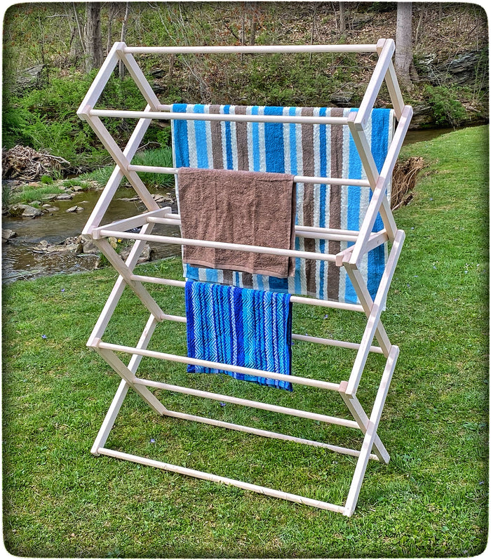 Folding DIY Clothes Drying Rack - The Carpenter's Daughter