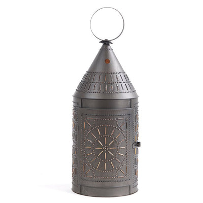 Table LampLARGE 36" TINNER'S ELECTRIC LANTERN with Candle in Kettle Black FinishlampLightingSaving Shepherd