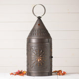 Table LampLARGE 36" TINNER'S ELECTRIC LANTERN with Candle in Kettle Black FinishlampLightingtable lampSaving Shepherd