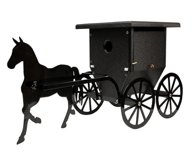 Bird HouseAMISH HORSE BUGGY BIRD HOUSE - Handmade Weatherproof Poly Hanging Wren HomeAmishAmish buggySaving Shepherd