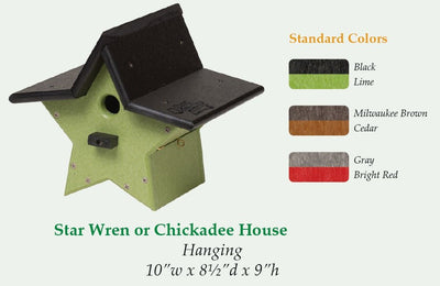 Bird HouseHANGING STAR BIRDHOUSE - 100% Recycled Weatherproof Polybirdbird houseSaving Shepherd