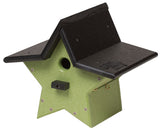 Bird HouseHANGING STAR BIRDHOUSE - 100% Recycled Weatherproof Polybirdbird housebirdhouseBlack & LimeSaving Shepherd