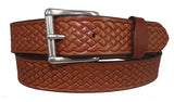 Belts"BASKET WEAVE" BELT - Embossed English Bridle LeatherAmish work beltbeltSaving Shepherd