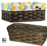BREAD BASKET - Amish Hand Woven Rattan Basket USA HANDMADE