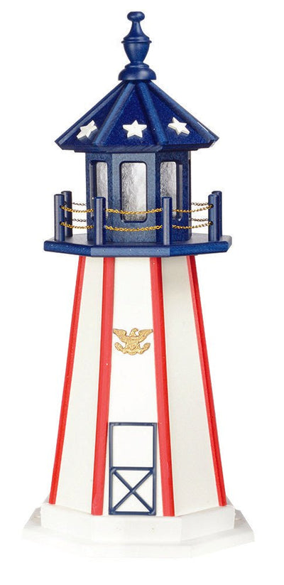 LighthousePATRIOTIC LIGHTHOUSE - White with Red Stripes & Blue Top Working ReplicaAmericalighthouseSaving Shepherd